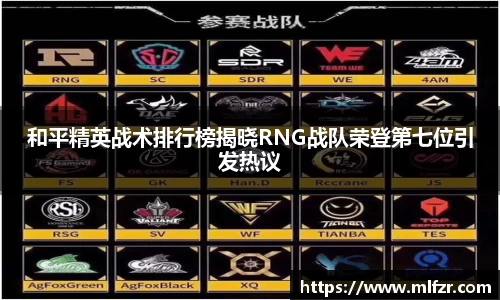 和平精英战术排行榜揭晓RNG战队荣登第七位引发热议