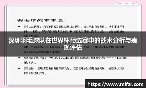 深圳羽毛球队在世界杯预选赛中的战术分析与表现评估