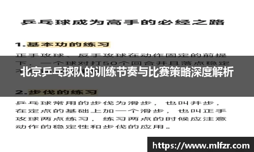 北京乒乓球队的训练节奏与比赛策略深度解析